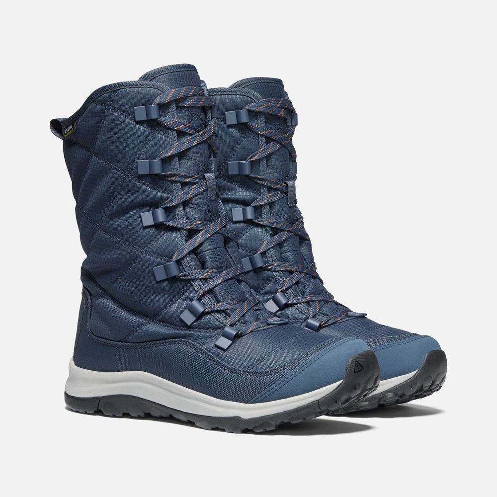 Keen Kar Botu Kadın Lacivert - Terradora Ii Lace Up Waterproof - Türkiye UHBI37094